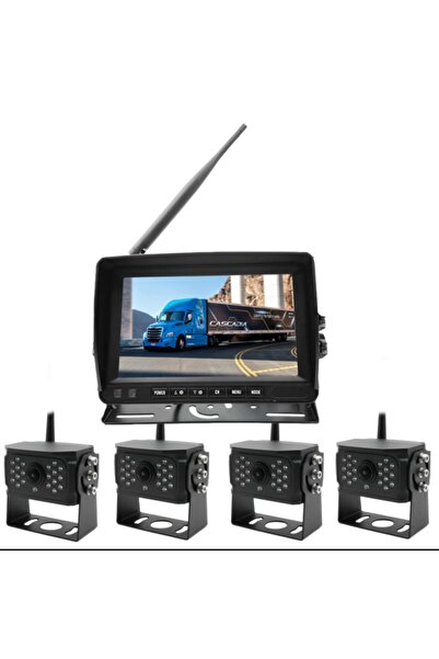 gaman 7 Inç Monitör Ve 4lü Kamera Seti Karavan Traktör Kamyon Otobüs Tır için...