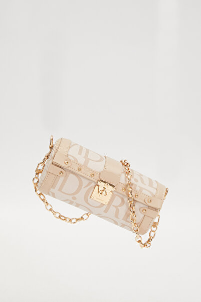 Levidor Beige Premium Cylinder Shaped Shoulder Bag 930278