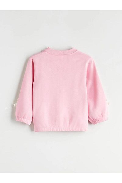 LC Waikiki Lcw Crew Neck Bow Detailed Girl's Cardigan (W5)