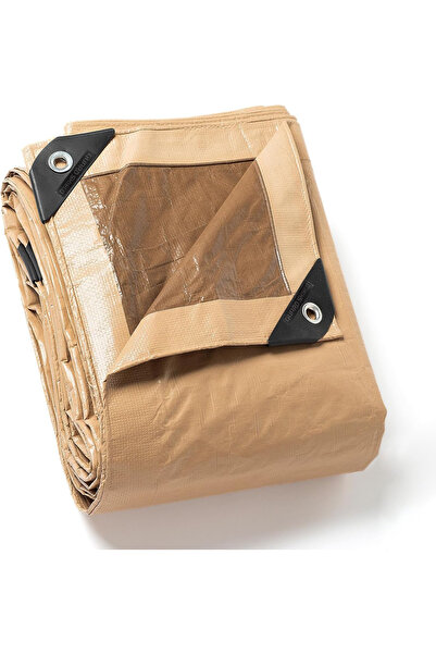 OEM Prelată din polietilenă, impermeabilă, maro, 4x5 m