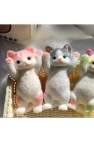 NB market Yumuşacık Kedi Sukuşi Tüylü Kedi Squishy büyük boy Taba Pati Model ...