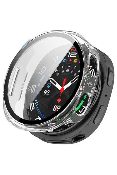 redmud teknoloji Samsung Galaxy Watch 8 44 mm Compatible Hard Pc Case and Screen Protector Case – Full Protection