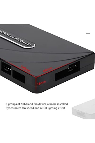 ThermalRight موزع مروحة ARGB يدعم 8 مراوح مع حامل لاصق ومغناطيسي من