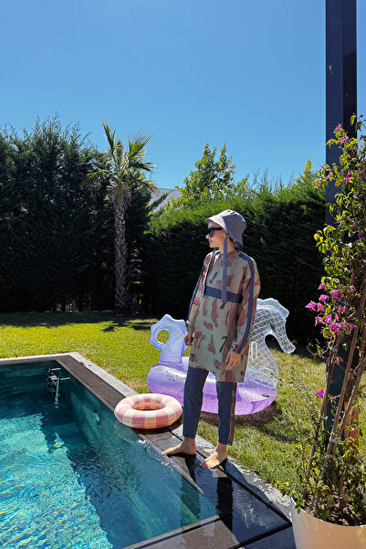 Mevra Μαγιό με μοτίβο Maysa Tesettür κοντό