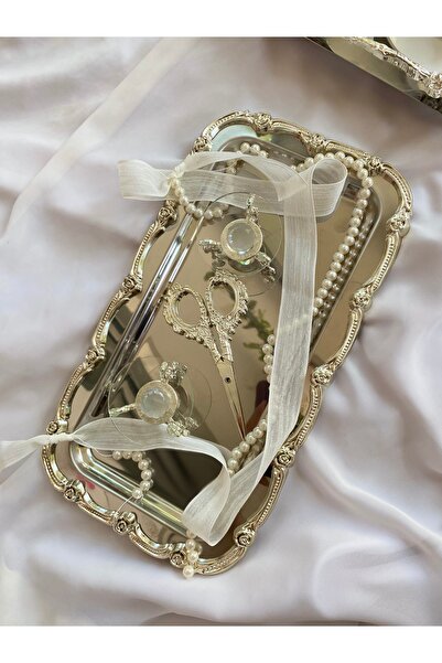 Z&B FLOWERS Söz Tepsisi Gümüş Tepsi Nişan Tepsisi Damat Kahvesi Söz Nişan