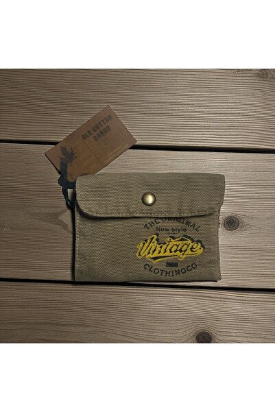 Old Cotton Vintage Shabby Unisex Vintage Design Wallet 12.5 cm X 9 cm