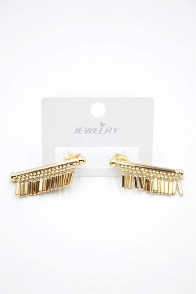No8 Home Bar Dangle Earrings - Gold