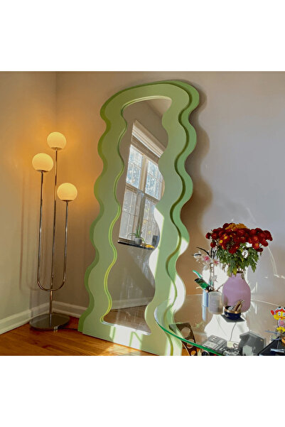 Muummirror 180x70 cm Dalgalı Eşsiz Dekoratif Ledli Boy Aynası - Ledli Pinterest Boy Aynası
