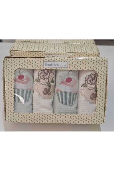 Özdilek FLOWERS MUTFAK PEÇETESİ/HAVLUSU 40*60 CM 4'LÜ RENKLİ