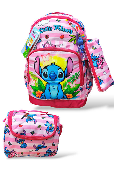 Dadacuq Set de trei compartimente 3D „Cute Alien” imprimat pentru copii pentr...