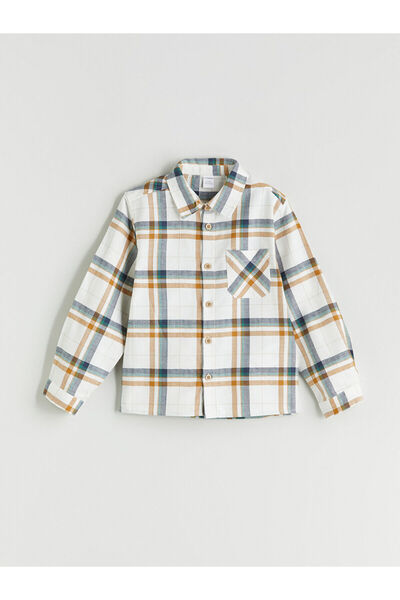 LC Waikiki New Season Plaid Patterned Boy's Shirt