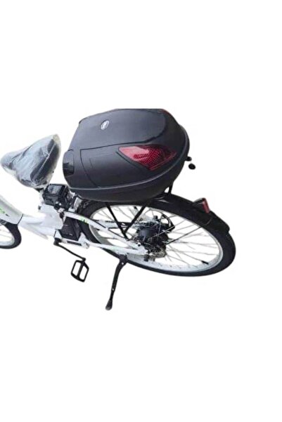 Genel Markalar Elektrikli Bisiklet -Fat Bike E-bike arka çanta Kilitli Siyah Kilitli e-bike port çanta 19 litre
