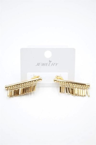 No8 Home Bar Dangle Earrings - Gold
