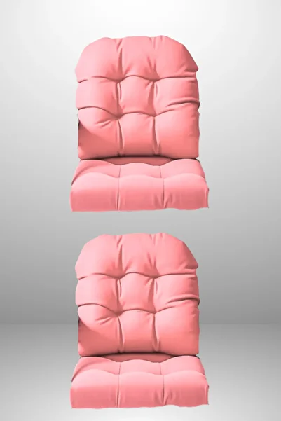 MoMMe Chair Cushion 45X45 cm Seat and Back (2 Sets) Pink