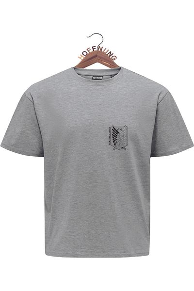 HOFFNUNG Unisex Men/Women Crew Neck on Attack Eagle Oversize T-Shirt