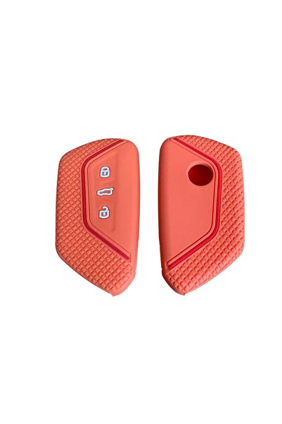 İKTUNING Vw New Golf 8 -Golf 8.5 Orange Color 2Pcs Silicone Key Case