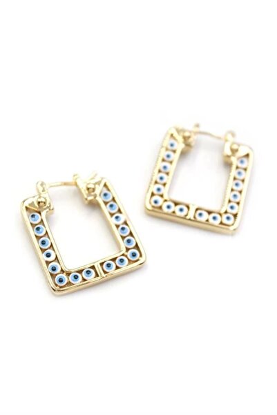No8 Home Square Evil Eye Earrings - Gold