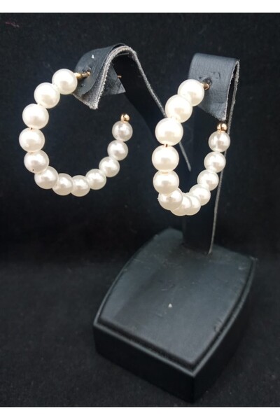 SEVAS GOLD Women's Gold Color Pearl Earrings