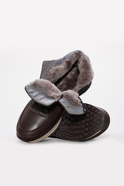 Ayakkabıhane Fur Inside Genuine Leather Brown Men's Sports Boots Ah0860011131434