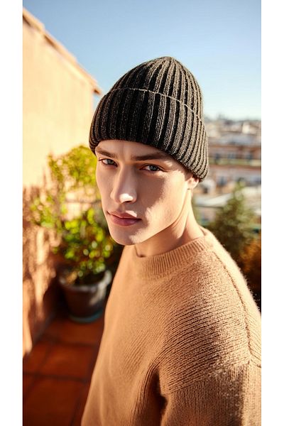 LAGRANZE Ribbed Men's Beret