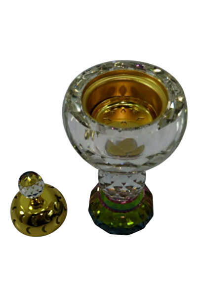 Generic Crystal Bakhoor Burner Arabian Diffuser Desk Decor for Yoga Meditation Spa (Moon)