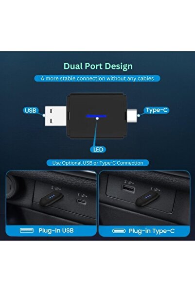 OEM Adaptor Wireless CarPlay si Android Auto