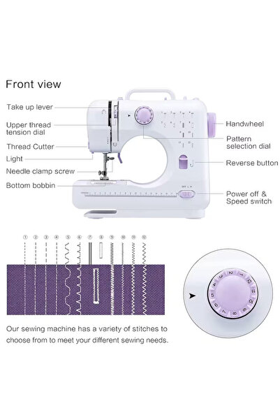 APF Sewing machine APF-505 White, 31x30x15 cm