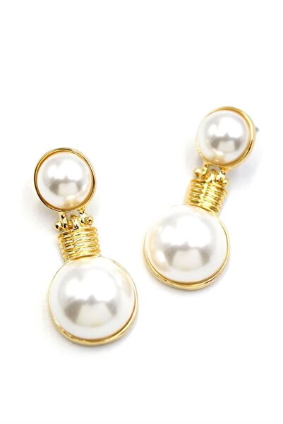 No8 Home Dangle Pearl Earrings - Gold