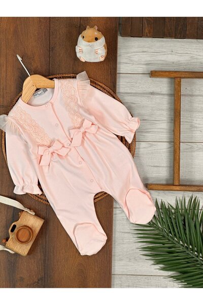 Kids Kingdom Cotton Lace Detailed Baby Girl Jumpsuit
