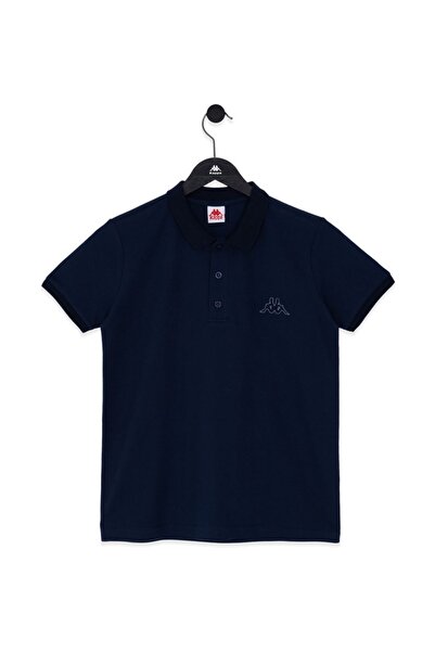 Kappa Tricou cu guler polo pentru băieți cu licență de 5-16 ani - bleumarin
