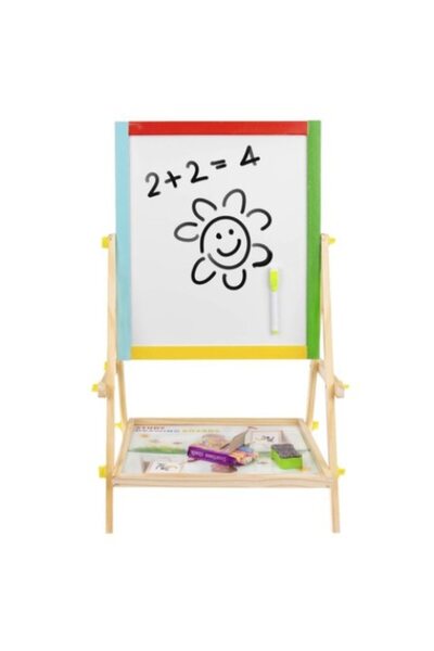 SMARTIC Double-Sided Board for Marker and Chalk, Wooden, 40 x 65.5 cm, Multicolor, 3 Years+,