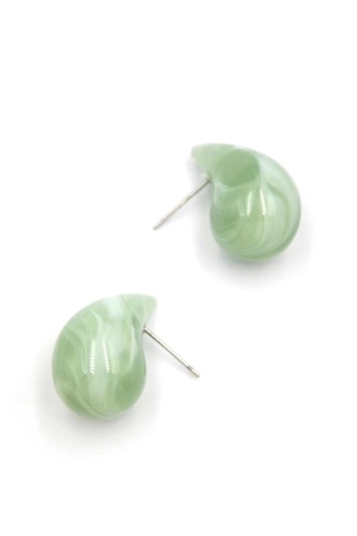 No8 Home Drop Earrings - Green