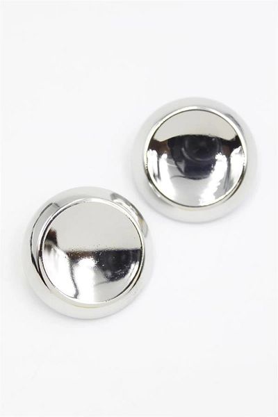 No8 Home Plate Earrings - Silver