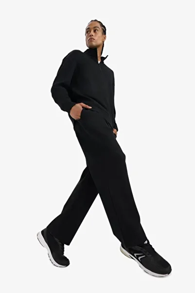 DeFacto Wide Leg Waist Lace-Up Wide Leg Loose Black Men's Pants E9432Ax/Bk81