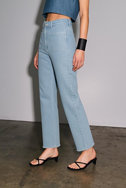 HAKKE Straight Fit Jean Pants with Pockets