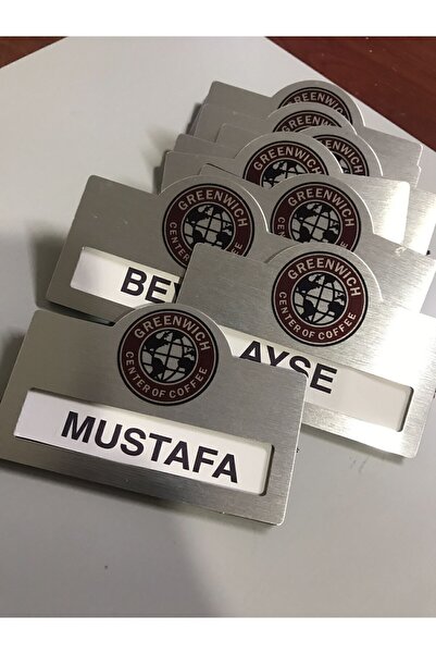 umurcraft Ecuson de identificare personalizat 1 bucată (argintiu)