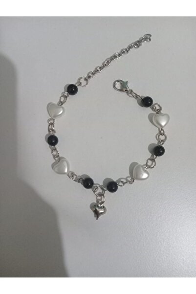 bnidesign سوار لؤلؤ نسائي على شكل قلب مصنوع يدويًا من Love Story