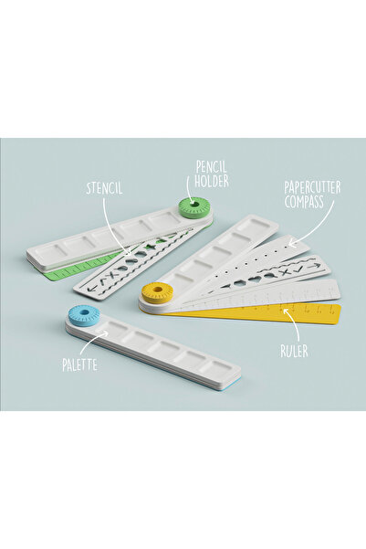 Flexilab Creative Çocuklar İçin 3D Baskı Katlanabilir Çizim Seti | Şablon + C...