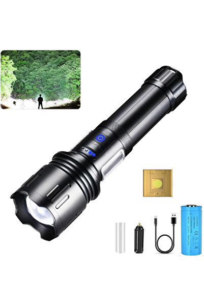 OEM Lanternă tactică LED de 50000 lumeni, reîncărcabilă prin USB și rezistent...