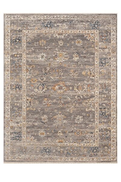 SEYRAN HALI Seyran Halı Asır 254 Gri Etnik Vintage Saçaklı Karel Hali