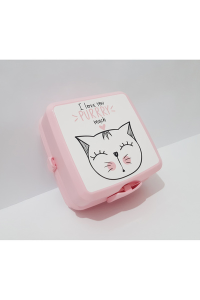 renkli çiçekler Lunch Box 13X13X9 cm Patterned Lunch Box Food Storage Container for School