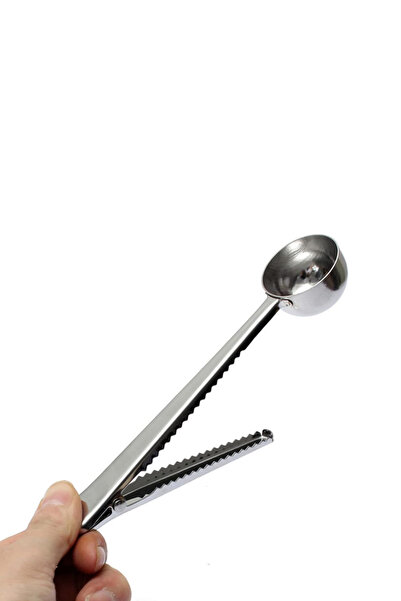 VODİNOX Paslanmaz Çelik Kahve Ölçü Kaşığı ve Paket Klipsi