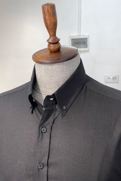 NAZEF Slim Fit High Quality Button Collar Cotton Shirt