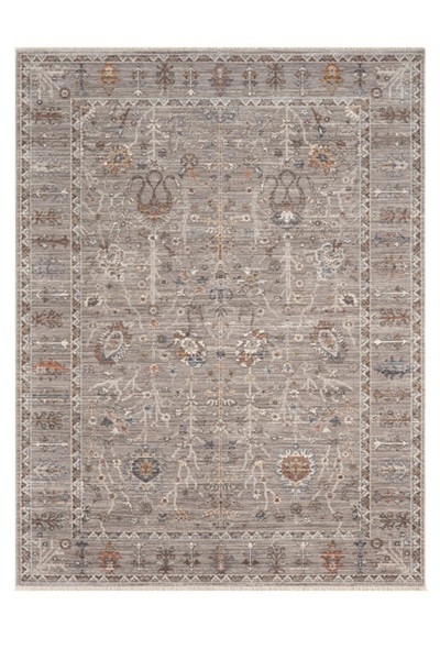 SEYRAN HALI Seyran Halı Asır 255 Gri Etnik Vintage Saçaklı Karel Hali