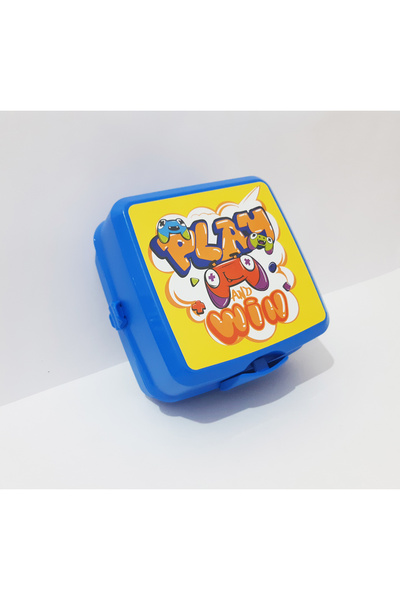 renkli çiçekler Lunch Box 13X13X9 cm Patterned Lunch Box Food Storage Container for School