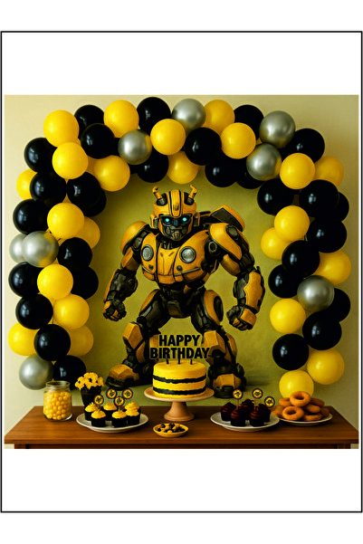 Masal Şekerleme Transformers Balon Zincir- Doğum Günü Süsleme Seti
