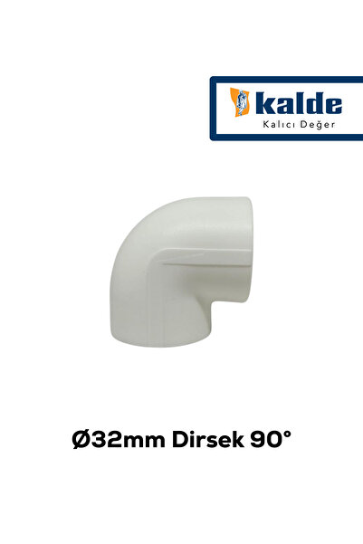 KALDE 32'lik PPRC Dirsek | 1 Poşet (35 Adet) | Ø32 x 90° (32 mm - 90 Derece) | Temiz Su