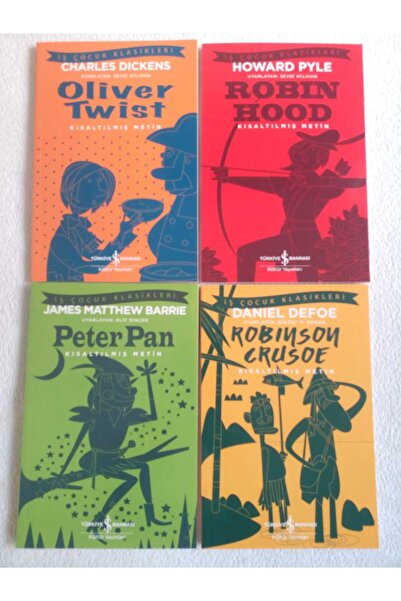 TÜRKİYE İŞ BANKASI KÜLTÜR YAYINLARI Oliver Twist-Robin Hood-Robinson Crusoe-P...