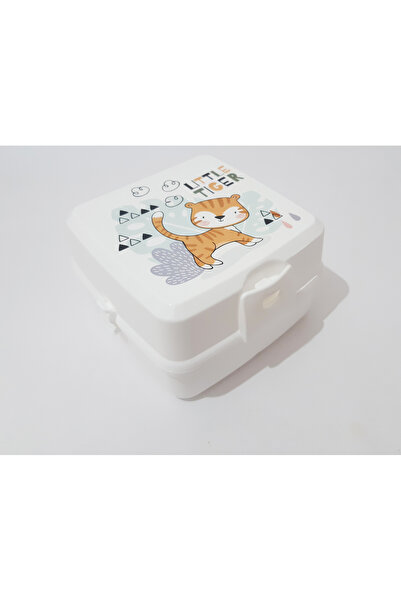 renkli çiçekler Lunch Box 13X13X9 cm Patterned Lunch Box Food Storage Container for School