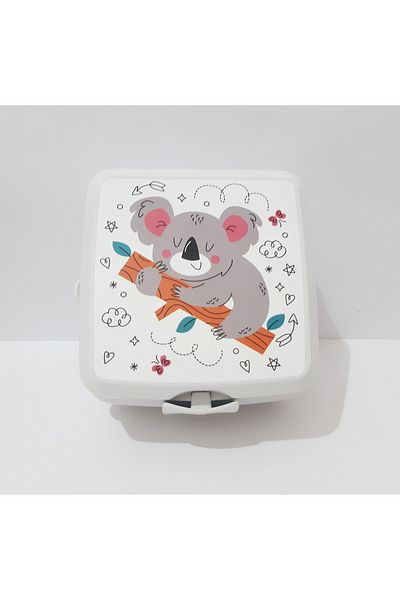 renkli çiçekler Lunch Box 13X13X9 cm Patterned Lunch Box Food Storage Container for School